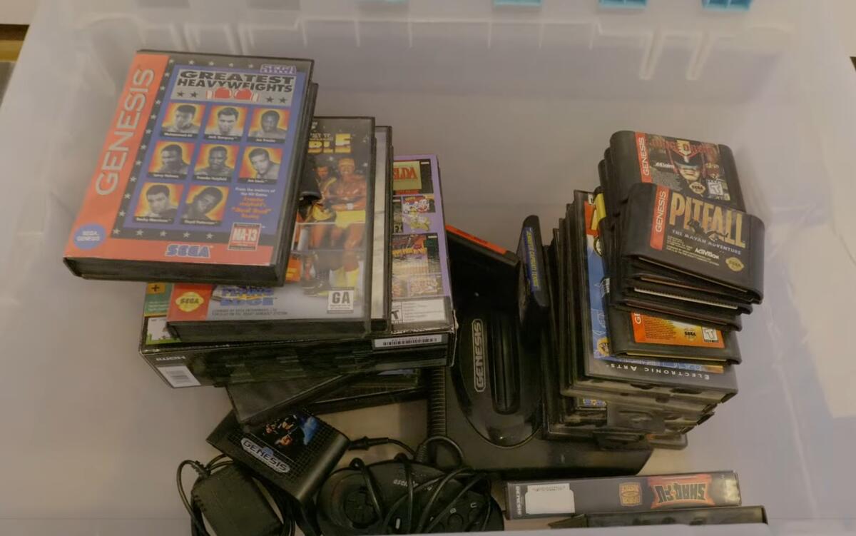 The haul of my childhood Sega Genesis gear from my Dad's house