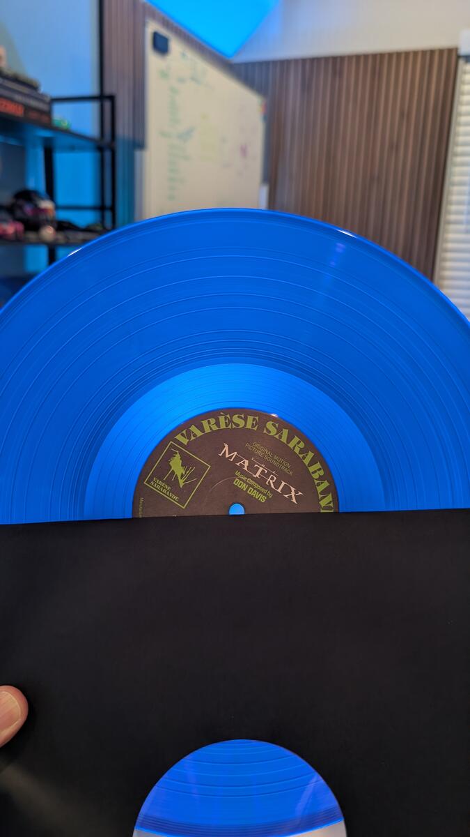 The Matrix Soundtrack in the Blue Pill color variant
